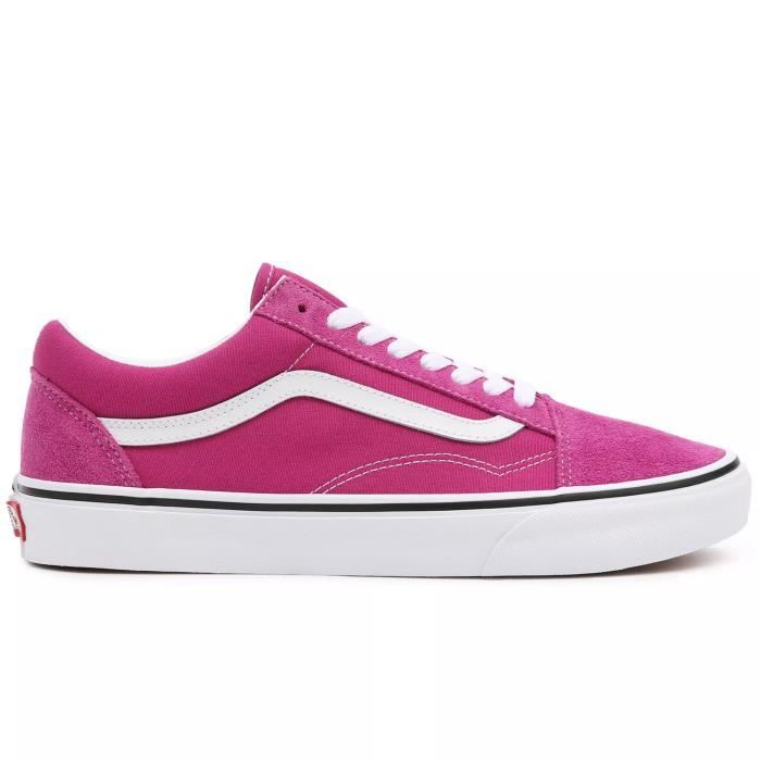 Chaussures Vans Old Skool VN0A5KRF8ZV pour Femme - Rose - Lacets - Plat - Textile