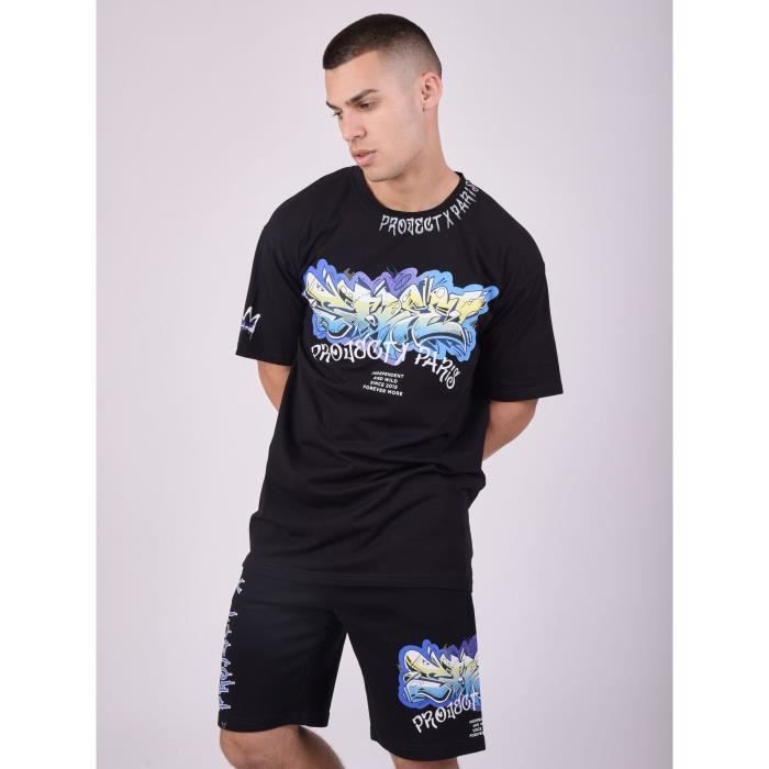 T shirt best sale oversize homme imprimé