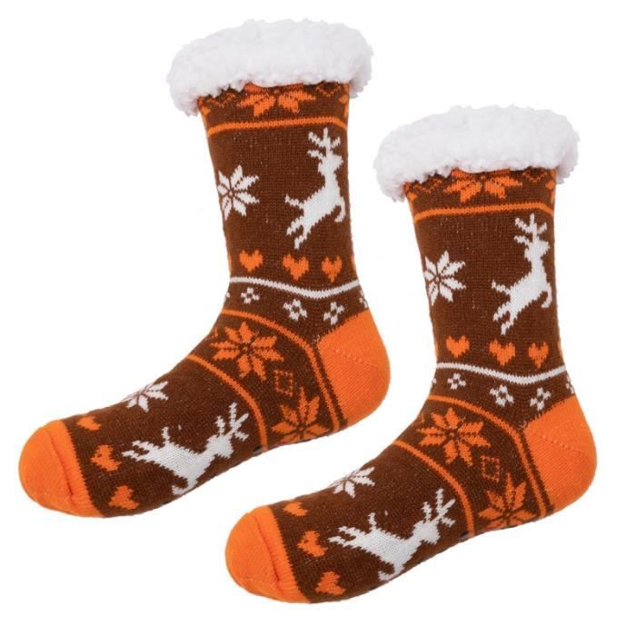 Chaussons Chaussettes Homme Chaussettes Antiderapantes pour Homme Chaussette Antiderapante d hiver epaisses et Chaudes Noir Cdiscount Pret a Porter