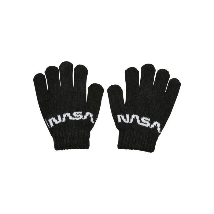 Gants en tricot Mister Tee Nasa - noir - L/XL - Homme - Adulte - Respirant - Sports dhiver Gants en tricot Mister Tee Nasa - noir - L/XL - Homme - Adulte - Respirant - Sports dhiver