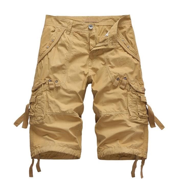 Pantalon De Travail,Short Cargo D'été En Coton Pour Homme,vêtement D