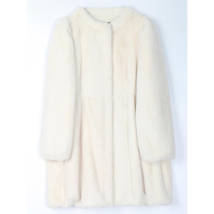 Manteaux d'hiver pour femmes, veste courte en fausse fourrure ouverte