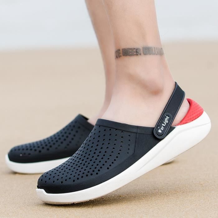 Sabots D'Été Confortables Homme Femme - Pantoufles Jardin Plage Anti-Glisse Respirantes Avec Sangle Ajustable