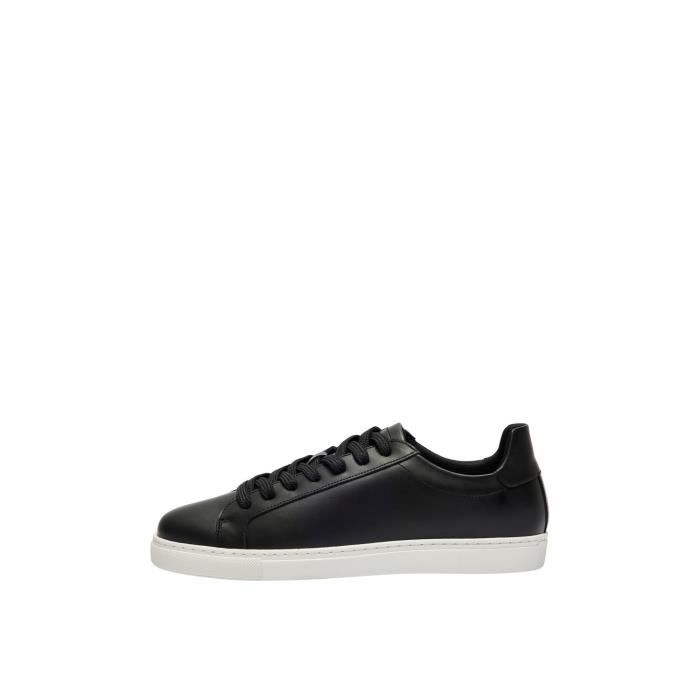 Selected Baskets cuir Selected Evan New - black - 44