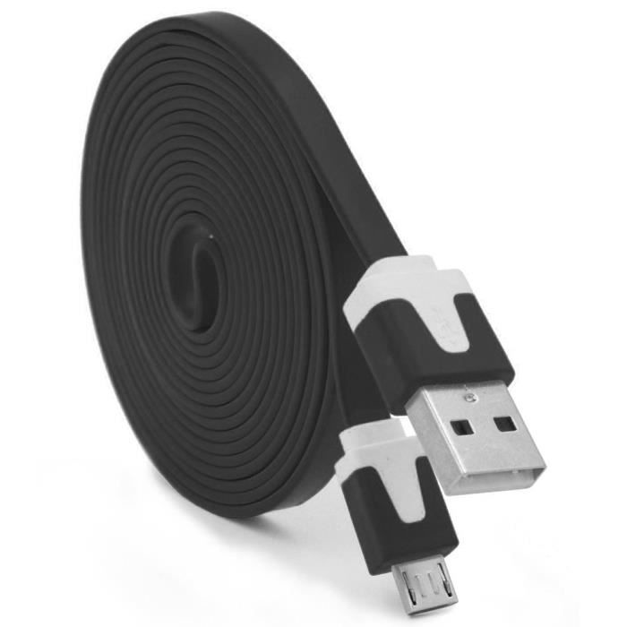 Cable Tressé pour Manette Playstation 4 PS4 3m Universel Chargeur  Connecteur Micro USB Tissu Tissé Lacet Fil Nylon (ROUGE) - Shot Case