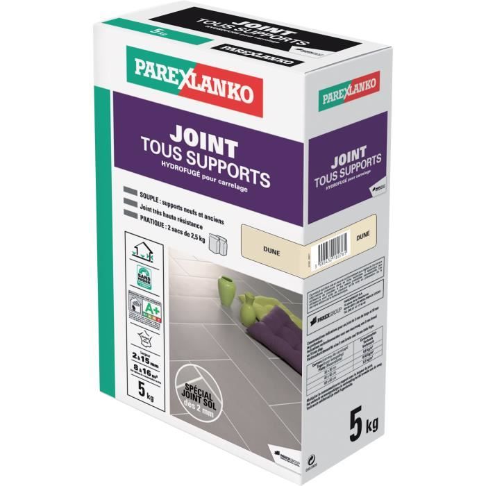 Parexlanko Joint Tout Support Carrelage Dune 5kg Achat Vente Joint Colle Joint Tous Supp Crlg Dune 5kg