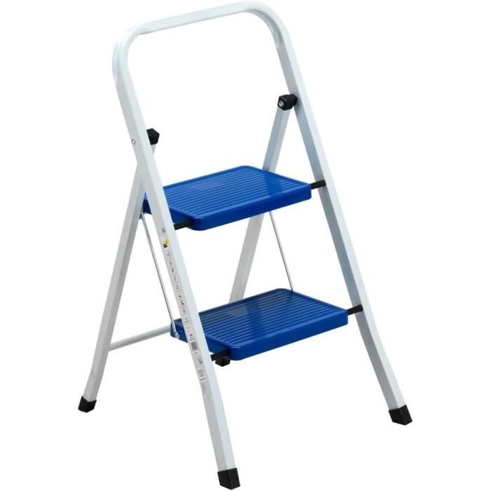 Tabouret pliant, escabeau à une marche avec poignée, jusqu’à 120 kg