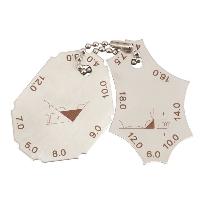 Kit 6 Jauges De Soudure - Acier Inox - Mesure Angle, Hauteur, Largeur, Dégagement - Pour Chaudière, Pont, Soudure