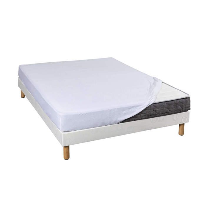 Drap Housse Jersey Blanc Bonnet 30 cm 100% coton 140x190/200 - Terre de Nuit
