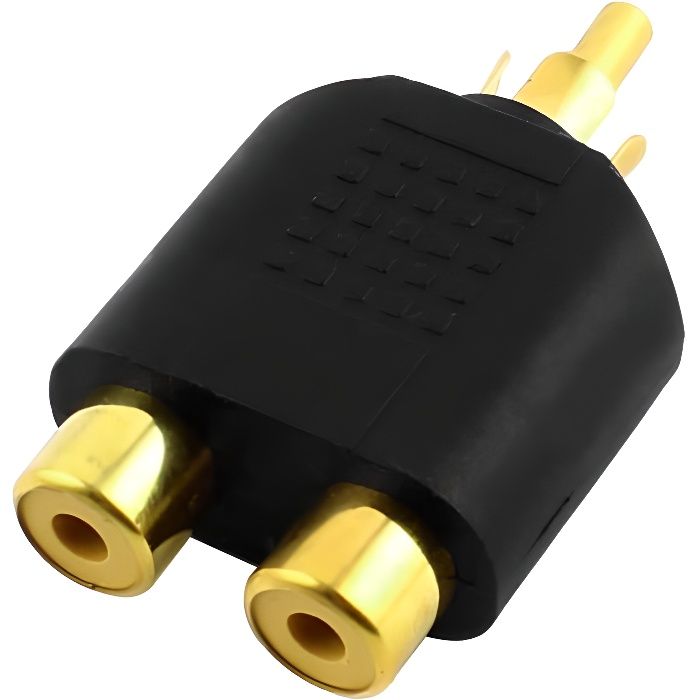 ADAPTATEUR RÉPARTITEUR AUDIO Double RCA Femelle Vers RCA Male Prise - Foto 3