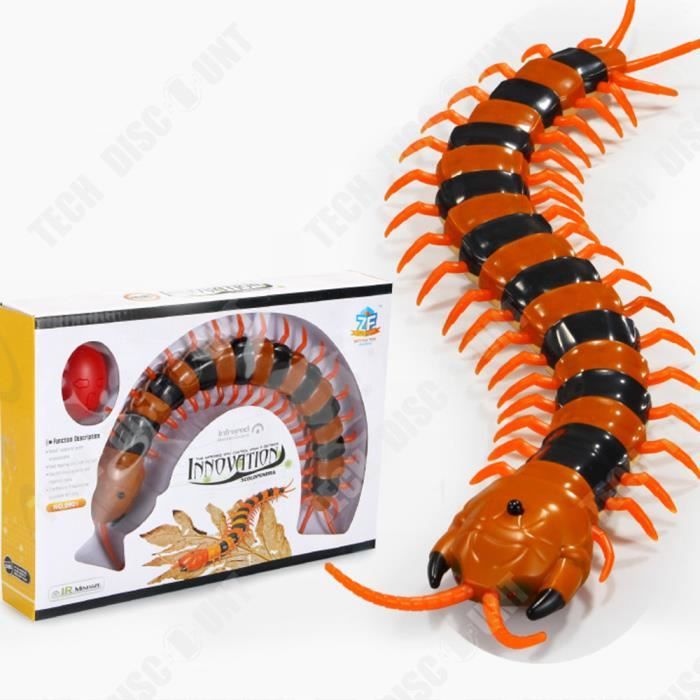 Modèle de Mille‑pattes de Simulation RC Jouet Insecte Scolopendra Télécommandé Effrayant Noir - Jeux - Jouets