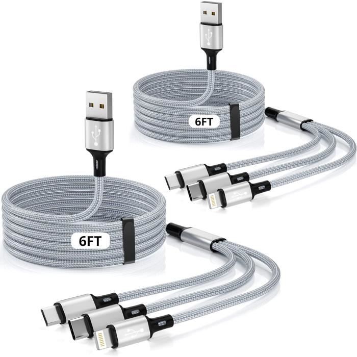 Câble De Recharge Type C 2 Mètres Pour Xiaomi Redmi Note 10 Pro - Noir - Marque NOVAGO
