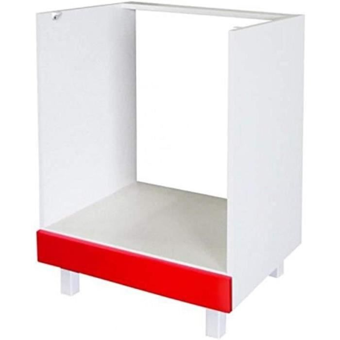 meuble bas de cuisine avec four rouge haute brillance - trahoo - pop - contemporain - design - chambre