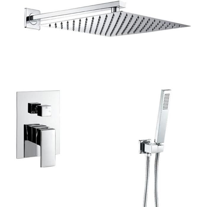 Colonne Douche Extérieur Acier Inoxydable S316 - Mitigeur 2 Voies, Poignée Douche - Pour Piscine, Jardin, Spa - 1