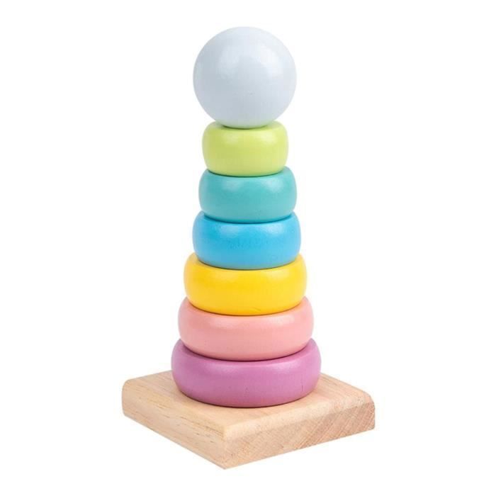 En Ciel Couleurs Anneaux Empilables Bebe Enfant En Bas Age Jouet Educatif Montessori 18 Mois Couleur Macaron Cdiscount Puericulture Eveil Bebe