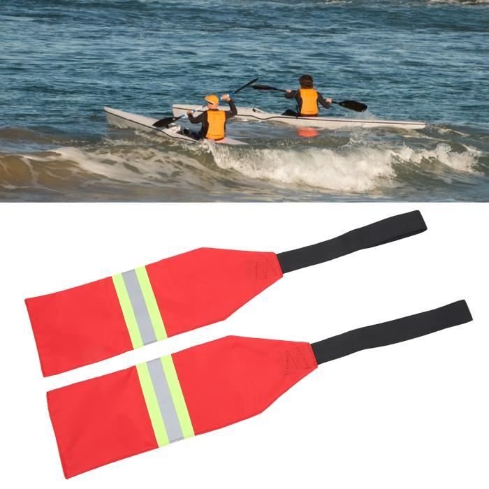 Drapeau De Sécurité En Kayak, Drapeau D'Avertissement De Remorquage Rouge Bandes R Fl Chissantes Imperm Ables L Eau Avec Signe Sangle Pour Remorque Cano S Camion