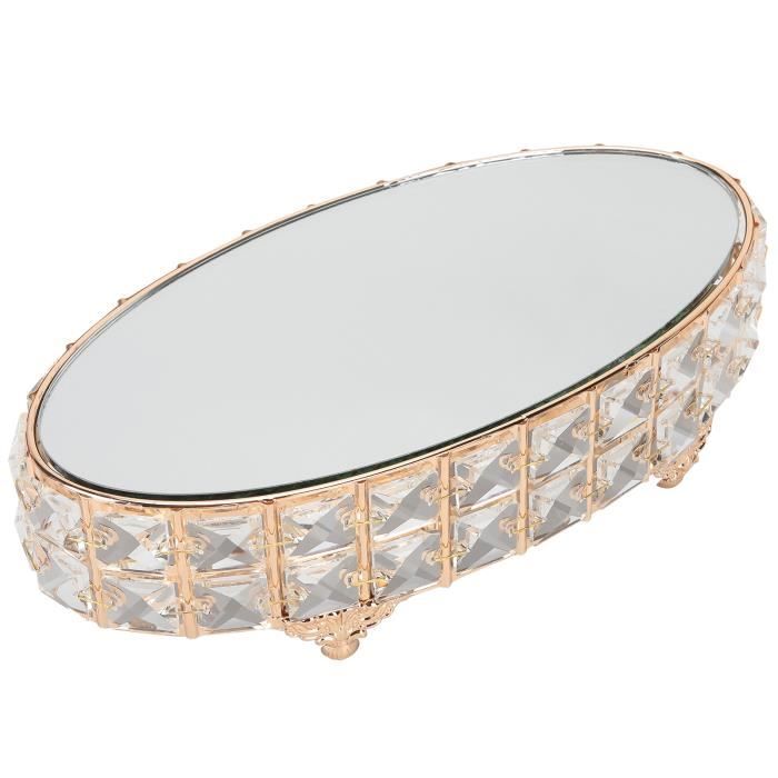 DJFKDYHPE Plateau de service à fruits en verre cristal pour la maison, le salon, la table basse, ornements décoratifs, bac de rangement, panier à fruits pour fêtes (20,5 cm