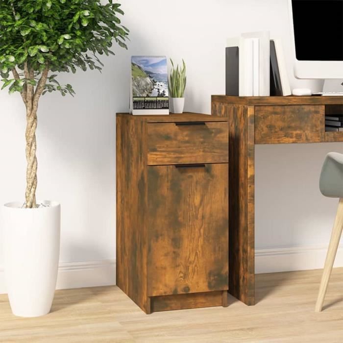 vidaXL Armoire de bureau Chêne fumé 335x50x75 cm Bois dingénierie817129