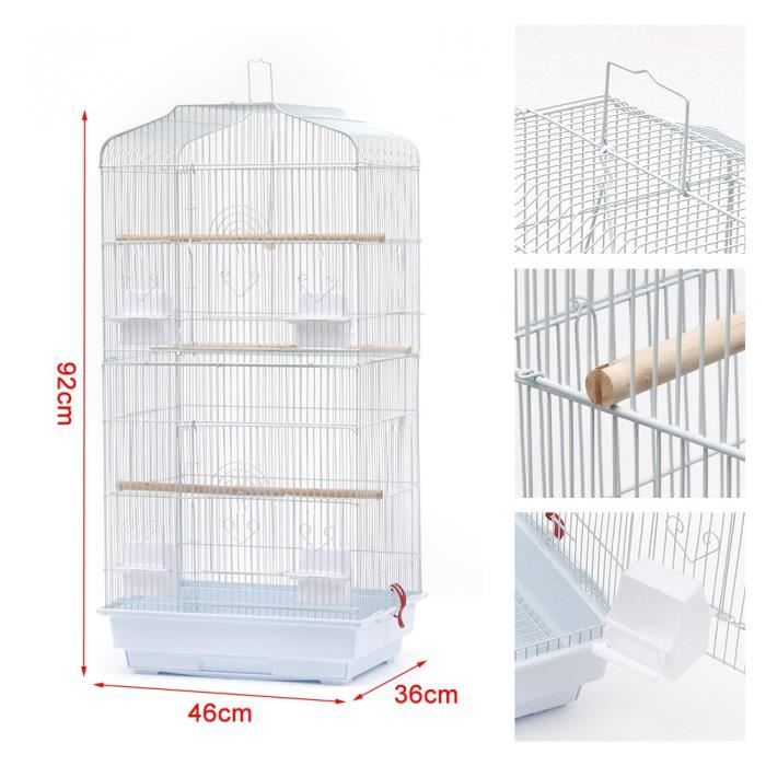 Meilleurs prix pour Cage Oiseau XUANYU pour Pigeon , en Métal, Accessoires Inclus : Mangeoire, Abreuvoir, Maison,47*35.5*99cm,Blanc
