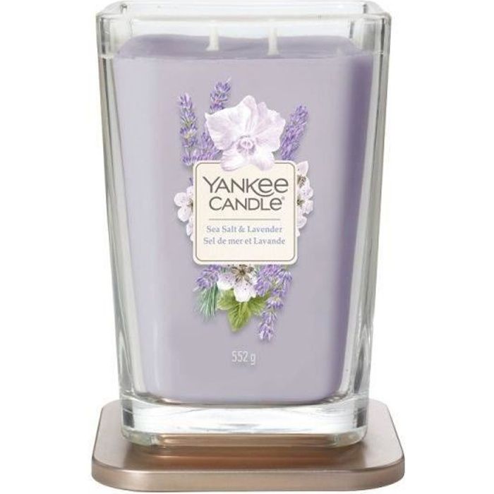 Bougie parfumée Ellipse 15x10x6,5cm à la main par colorés violet/lavande dekokerze