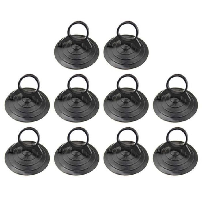 60 Pièces Ventouse en Plastique, PVC Sans Crochets Ventouses, ventouses pour Voiture, Ventouses Sans Crochets pour Fenêtre Voiture (Noir) | Leroy Merlin