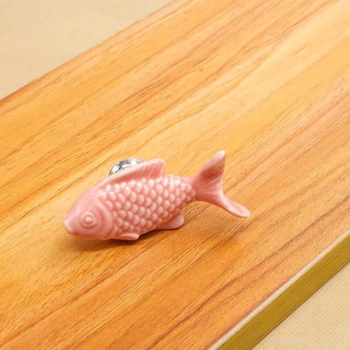 Laiton Poisson Porte Poignée Thème Nautique Élégant Extracteur Forme