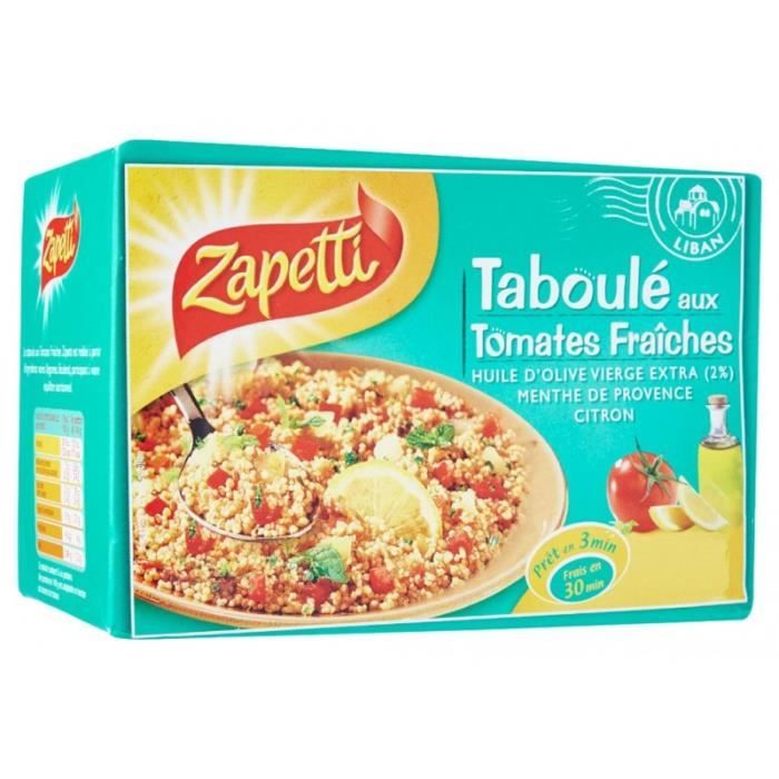 Zapetti Taboule Aux Tomates Fraiches 360g Lot De 6 Achat