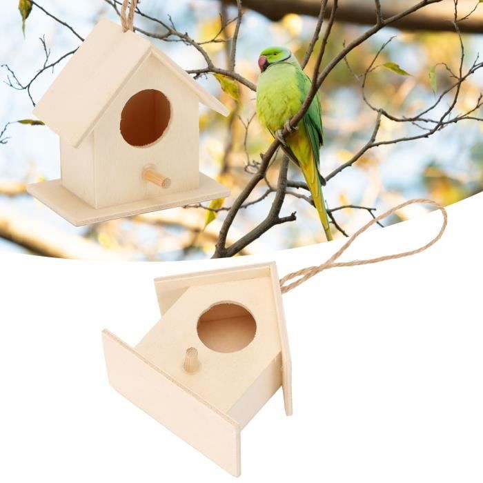 Prmape – Kit Nichoir à Peindre 2 Pièces – Bois Prédécoupé – Sans Colle Ni Clous – Activité Créative Enfant