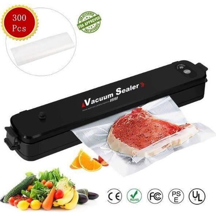 KitchenBoss Machine Sous Vide Alimentaire,Appareil de Mise ,Système  Automatique de Sous Vide,pour Conservation des Aliments,Inclus 5 Pcs Sac  Sous Vide