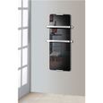 Radiateur sèche-serviette électrique 600W noir - Chemin'arte - Aluminium - Thermostat électronique-1