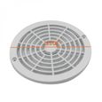 Grille bonde de fond ronde pour piscine - Diam 18,5 cm - Blanc - Linxor-1