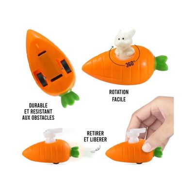 16X Lapin & Carotte Voiture Jouet à Inertie - Cadeaux Pâques Et Anniversaire Pour Enfants