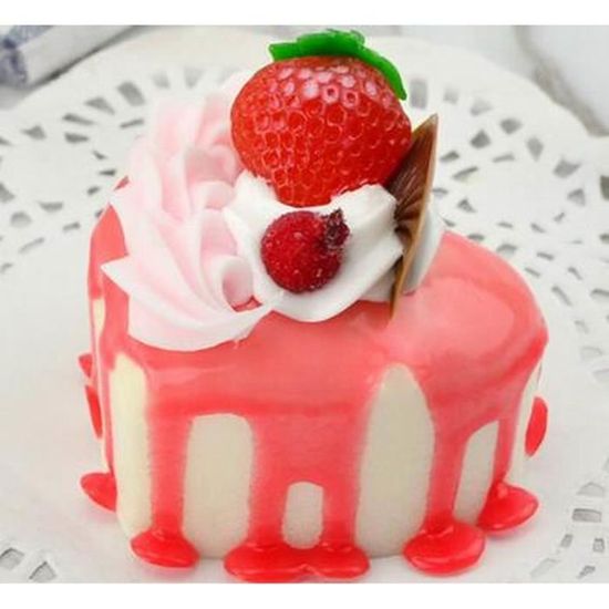 Ensemble De 2 Gateau Artificiel Gateau Gateau Modele Realiste Coeur Rouge Cdiscount Maison