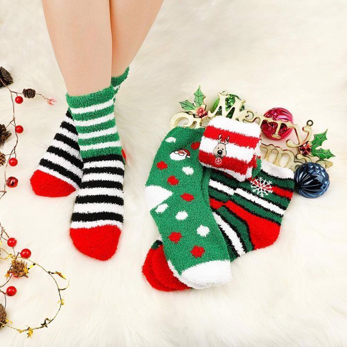 Pcs Chaussettes Noel Fantaisie Chaussettes Polaires pour