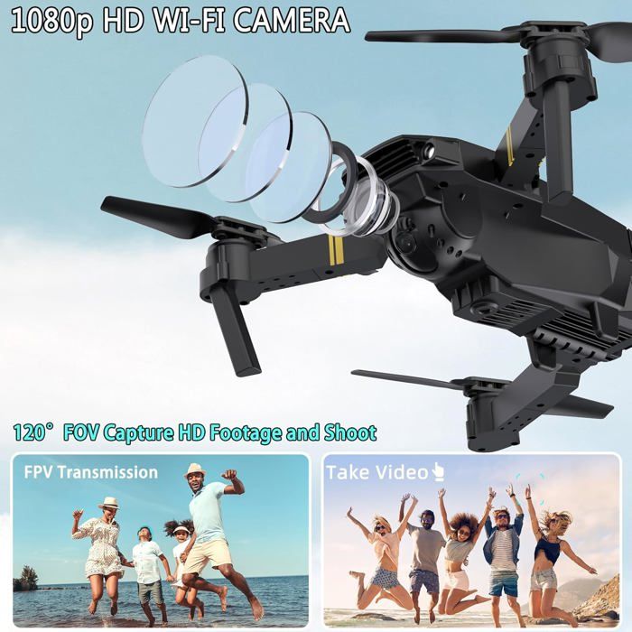 Drone avec Caméra 8K,WiFi FPV Drone Mode sans Tête, Maintien d'Altitude Drone avec Caméra 8K,WiFi FPV Drone Mode sans Tête, Maintien d'Altitude