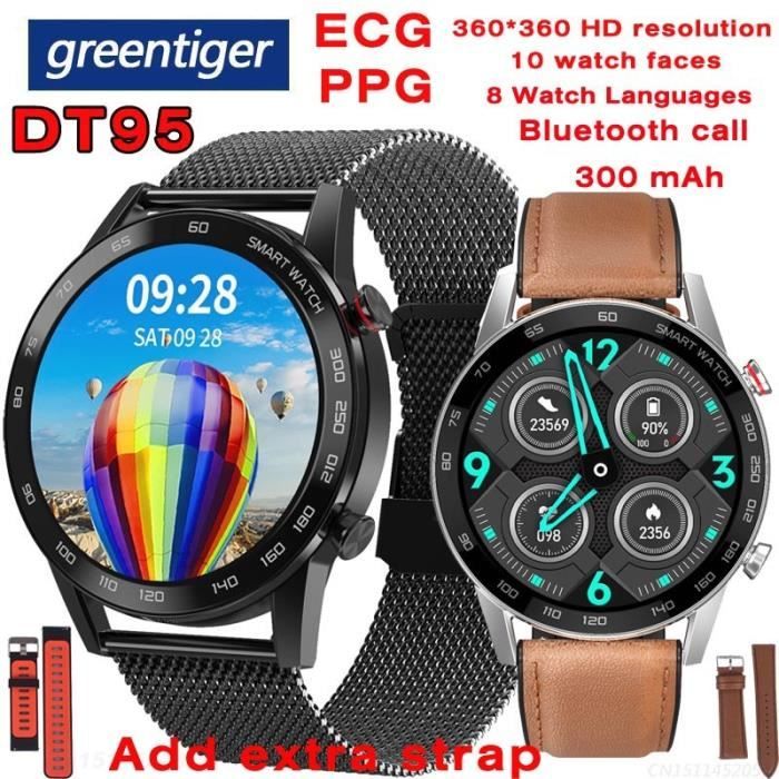 Montre connect e Greentiger DT95 ECG PPG 360 360 montre