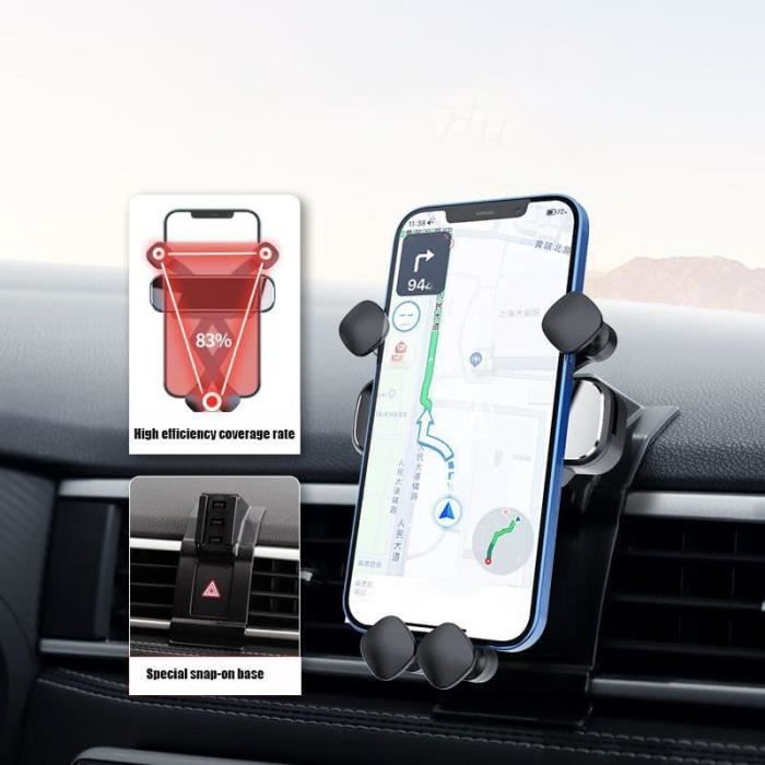 Tsryrlr Support Telephone Voiture, [Ventouse Puissante] Porte Telephone Voiture Tableau de Bord, Support pour Pare-Brise de Voiture, Rotation 360°, pour 4-7 iPhone/Smartphone/GPS