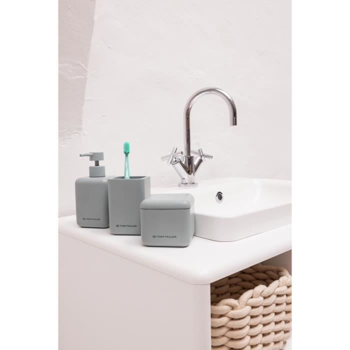 Lot 3 Boîtes Coton Tige Noires - Distributeur Coton Démaquillant Avec Couvercle Bambou