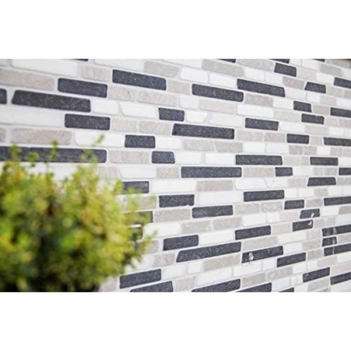 Mosa que Marbre Pierre Naturelle Beige Gris Noir Brick Composite mosa-que-marbre-pierre-naturelle-beige-gris-noir-brick-composite