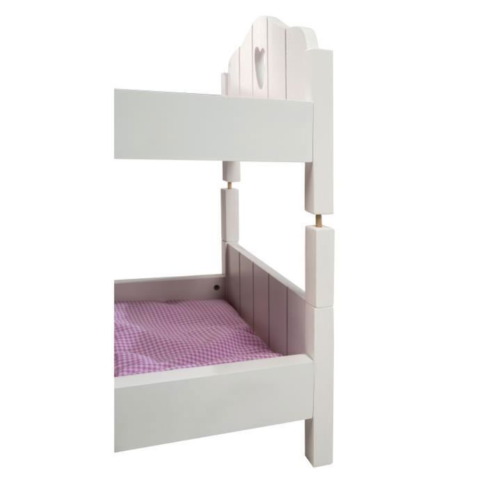 Lit Superposé Pour Enfant en Bois Massif Lit Mezzanine avec Toboggan et