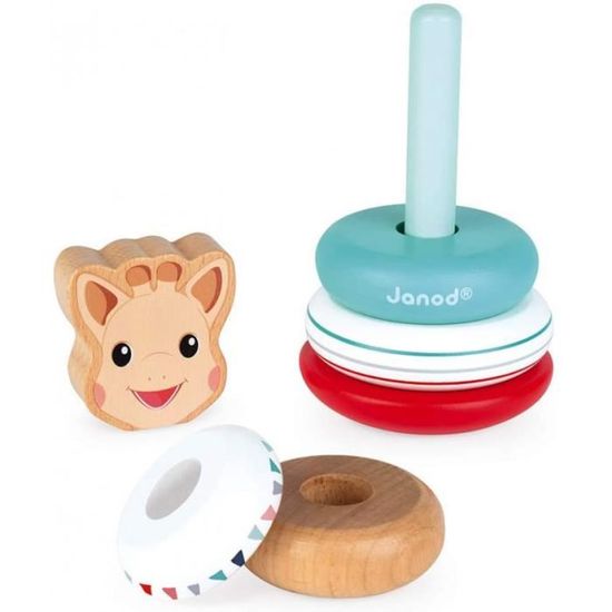 Janod Empilable Culbuto En Bois Sophie La Girafe Jouet D Eveil Motricite Et Manipulation Des 1 An J Cdiscount Jeux Jouets