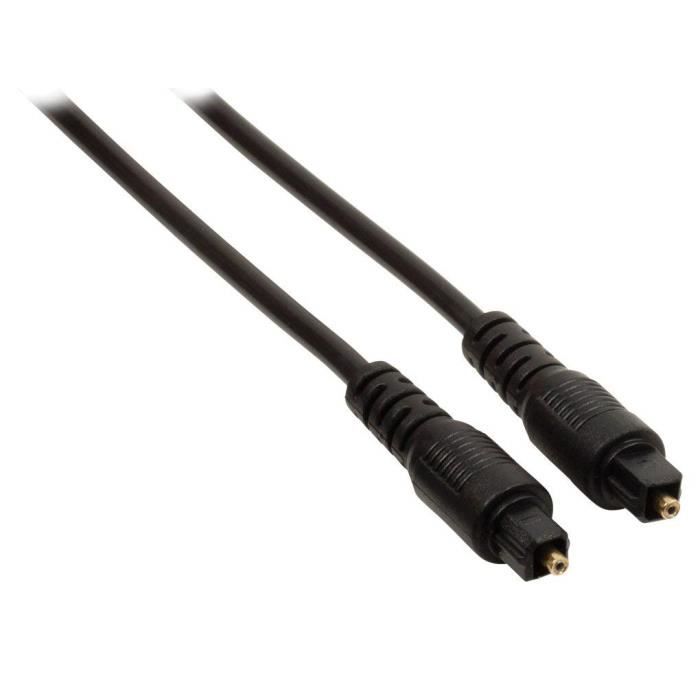 Lot De 4 Câbles Audio Optiques Numériques Toslink PlugLug - 1 M - Noir