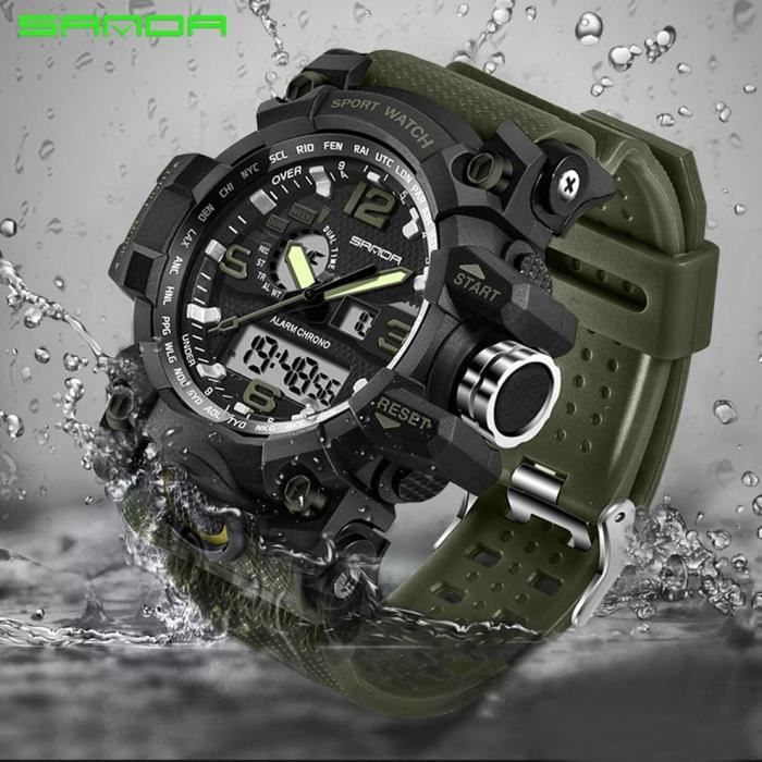 Montre militaire anti-choc étanche SANDA – Action Airsoft