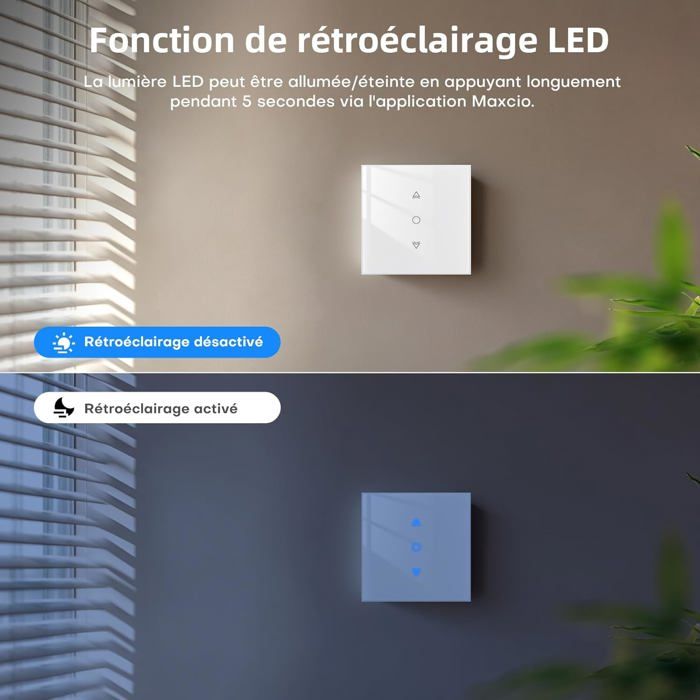 Interrupteur Volet Roulant Connecté Maxcio WiFi, Compatible HomeKit ...