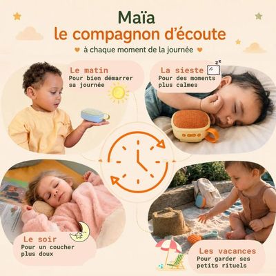 Maiasaura - Boite à Histoires et Musique pour Enfants de 0 à 8 Ans avec Coque de Protection - 200 Titres Inclus 10 Heures d'Ecoute - Compatible avec vos Contenus MP3