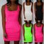 Robe Ete Robe Blancherougenoirvert Robe Sexy Bustier Taille élastique Gilet Robe De Plage