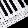 Faburo 2pcs Autocollants amovibles pour notes de piano Stickers transparents pour Clavier de piano 54,61,88 touches et 2pcs Chif-0