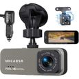 Caméra de Voiture Dashcam Avant et arrière, 3,6 Pouces Full HD 2K, Grand Angle 170 °, capteur G, WDR, Enregistrement en Boucle, Surv-0