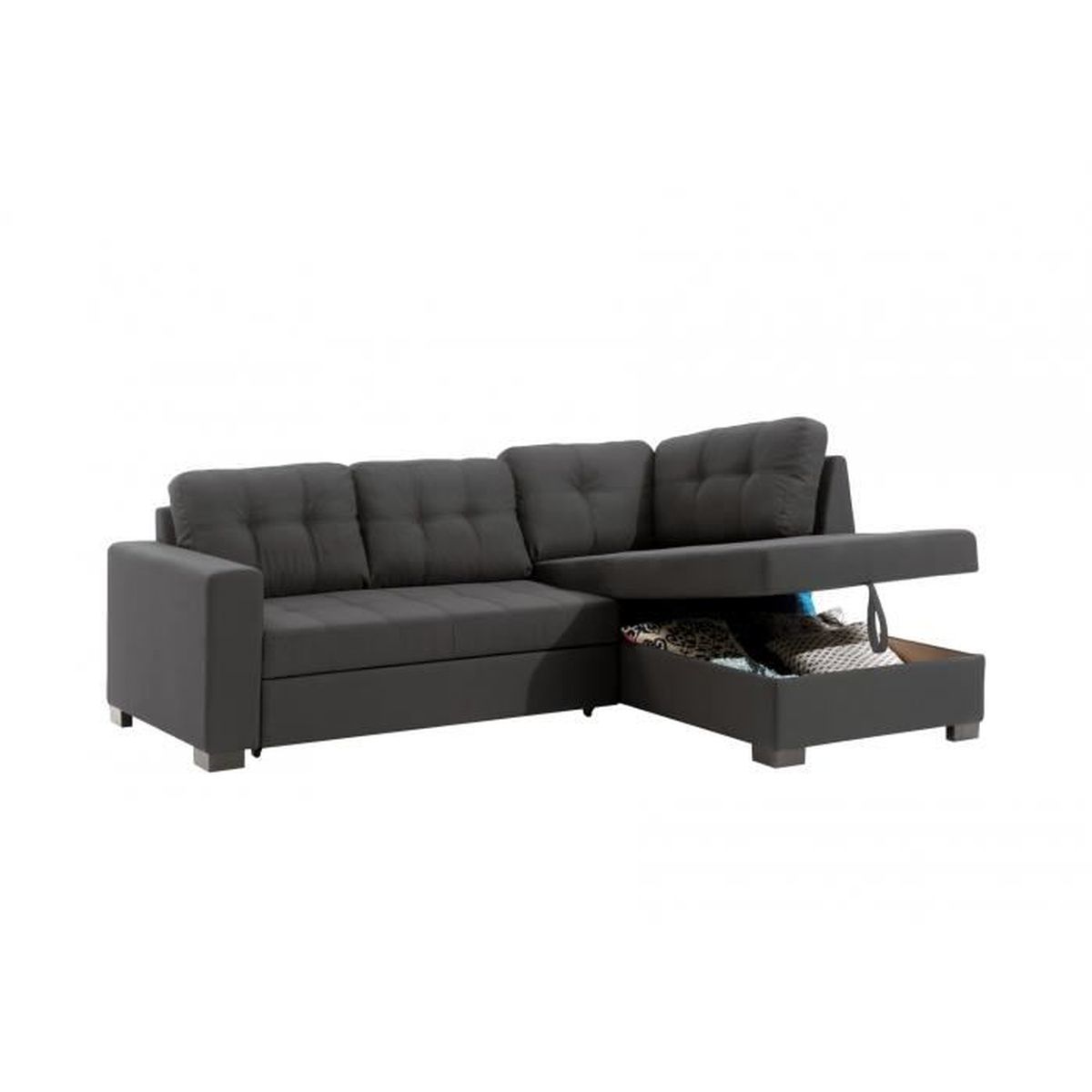 Canapé Dangle Convertible Gris Anthracite Coffre De