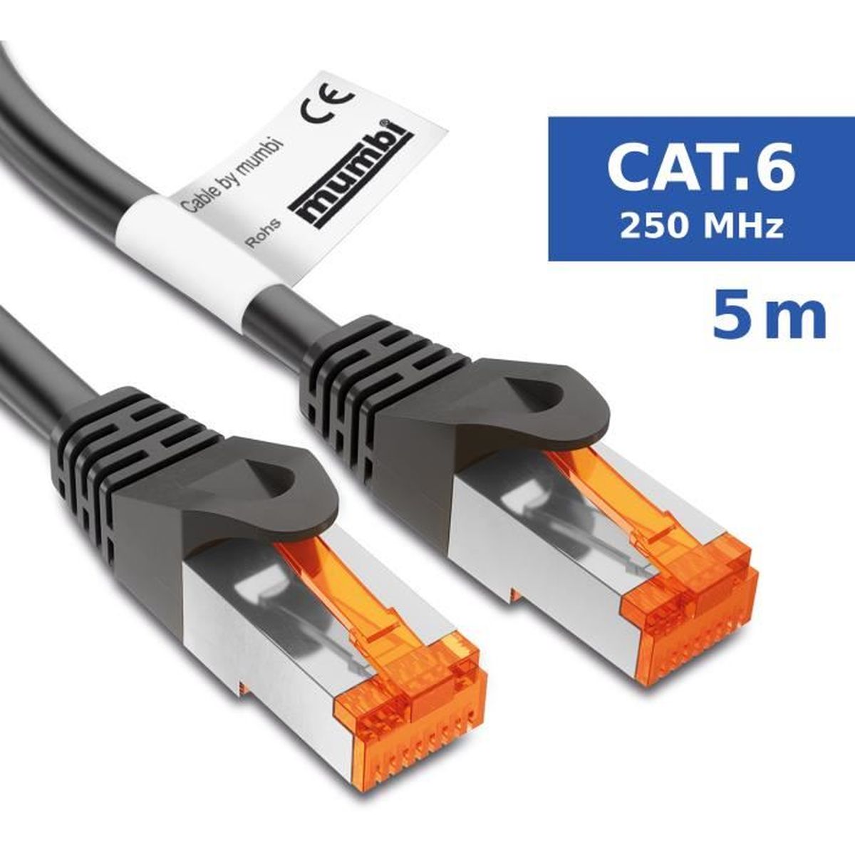 Mumbi 5m Cat.6 Lan câble réseau Câble (RJ45) Cat.6 S/FTP a